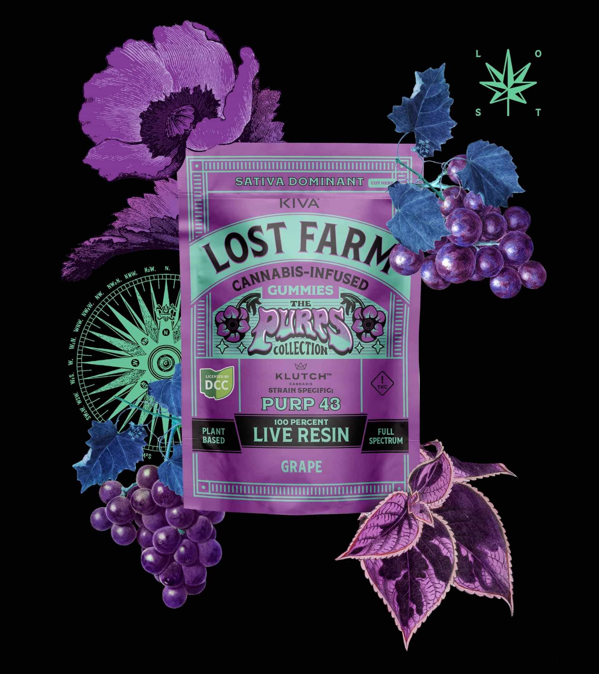 Lost Farm Purp 43 Grape Live Resin Gummies